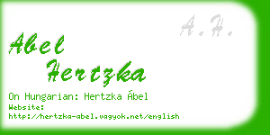 abel hertzka business card
